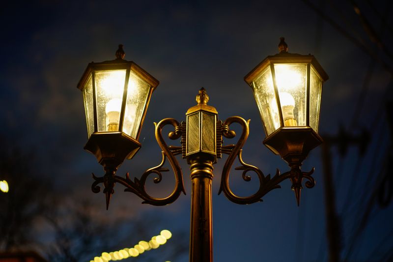 post light and lamp post installation