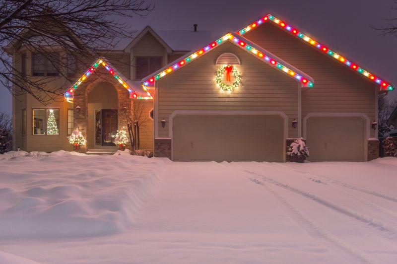 Christmas Lights Hanging in Overland Park, KS